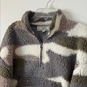 Hippie Rose Multicolor Fleece Sweater